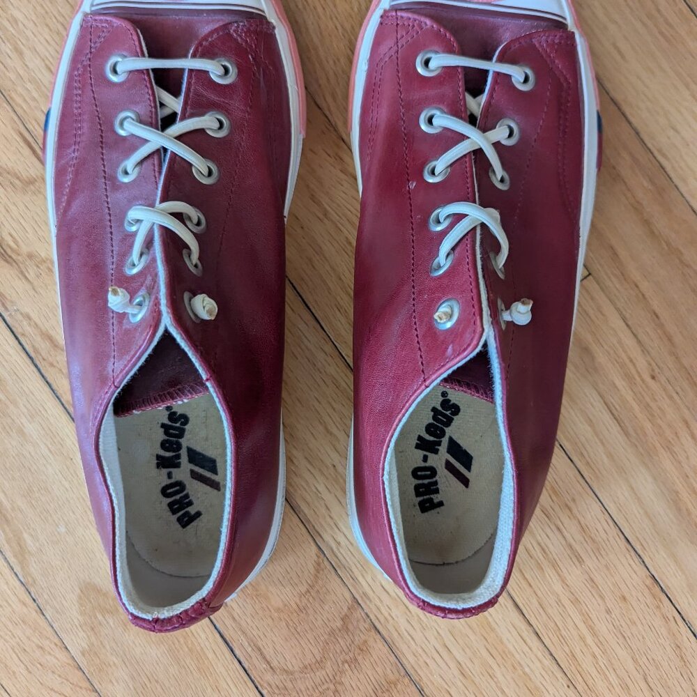 Low Top ProKeds Women's 10 Men's 8.5 Burgundy Red Coral Salmon Pink Bumpers - Picture 6 of 9